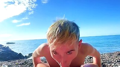 Young Guys Fucking On A Public Beach