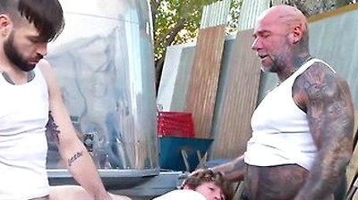 Religious Eddie Patrick And Greyson Myles Submit To Four Guys Gangbang