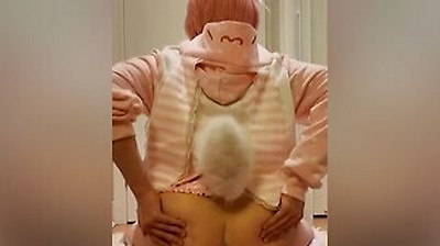 Cute Femboy Jumps On A 10 Inches Dildo