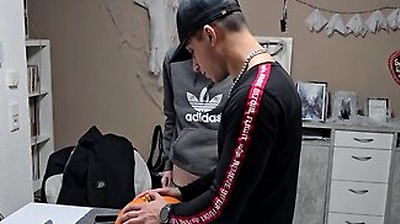 Gay Boys Have Fun: We Fuck The Halloween Pumpkin And Cum On It
