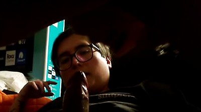 Gamer Boy Gets Cock Sucked By Stepdaddy