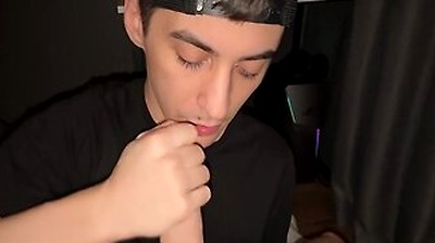 Pov Dick Sucking On Cum On Face