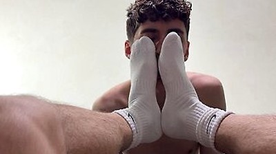 Pov: Friend Sniffs Socks And Gets Cum On Face