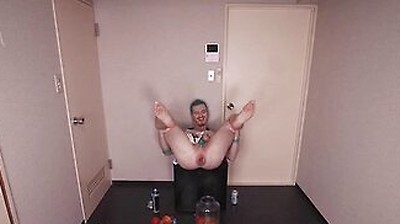Rose Bud And Axel Abysse - Deviant Jock Stuffs Huge Amount Of Food In His Prolapsed Asshole