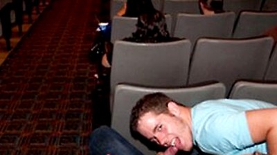 Strangers Meet And End Up In A Steamy Back Row Fuck During A Public Movie Showing