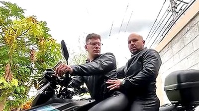 Fucking On The Bike With Huge Creampie, In A Hot Outdoors