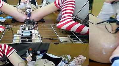 乳首とアtルとおちんちんの3箇所をローtーション責めされなから動かないようかんはります,島風コス,女装,2021-09-18 1