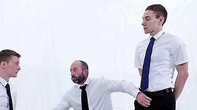 Self-control Test: Elder Adrian Duval Fails And Takes Two Raw Cocks