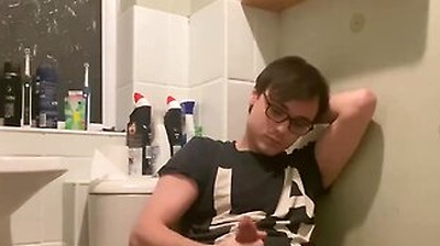 60fps 19 Year Cute Nerd With Huge 8 Cock Cums All Over Himself