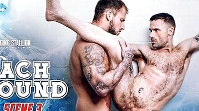 Hairy Jock Takes Hunks Big Cock In Steamy Shower Slam