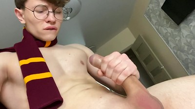 Young and Horny Harry Potter Jerking off Big Dick / Cumming Hard / Uncut / Hot / Hunks / College Boy