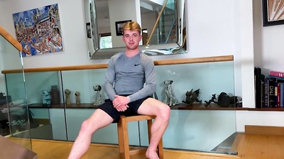 Straight Young Boxer Shows off his Ripped Body & Wanks his Huge Uncut Cock!