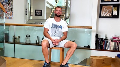 Straight Fit & Young Stud Rufus Returns & Wanks his Big Uncut Cock & Squirts a Load of Cum!
