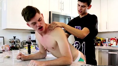 Deep Bareback Creampie with Big Cocked Ks in the Kitchen