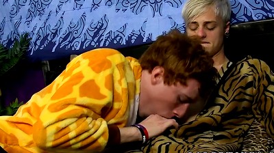 Naughty Jason Valencia makes Ginger Cum with Raw Cock