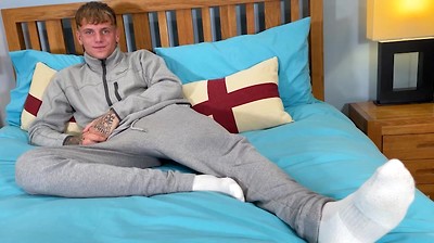Young Cheeky Straight Lad gets Wanked & Spanked & his Uncut Rocket Cock Fires Loads of Cum!