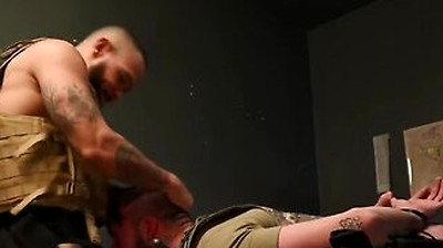 Soldier Gets A Metal Hook Buried In His Ass!