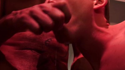 Inked Masculine Hunk Bends for Hard Cock