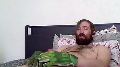 Jerk In My Favorite Trex Leather Gloves With Moaning And Dirty Talk