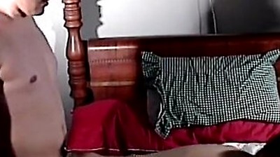 Horny Gay Dudes Jerk Off In Bed Side By Side