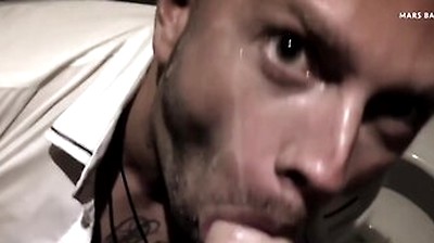 Blowjob And Fucking Bareback With Hot French Guy In The Toilet
