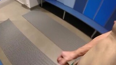 A Real Public Locker Room I Cheekily Jerk Off My Big Cock Very Intensely But People Kept Coming