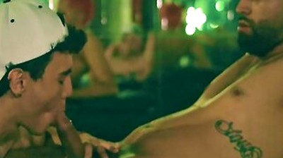 Camilo Brown Fucking Hot Twink Julian Herrera Bareback At The Bar And Swapping The Cum In Sexy Kiss