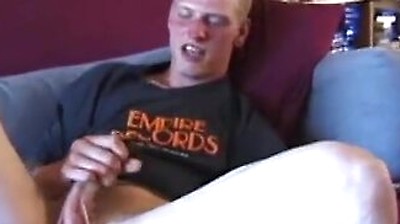 Young Brandon Jerks And Eats His Cum