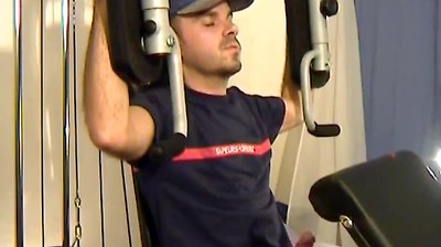 French Firefighter get Wanked his Big Cock by us despite of him !