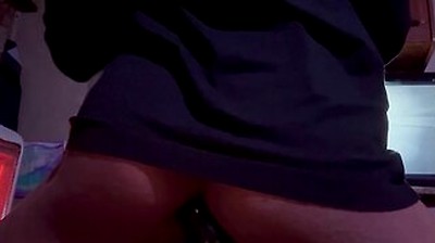 Riding Knotted Dildo