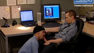 Hung Business Man Buttfucks Maintence Guy