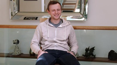Straight Young Athletic Footballer Returns & Wanks his Hard Uncut Cock & Cums Everywhere!