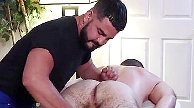 Cute Latino Gives A Hunk A Awesome Handjob Massage