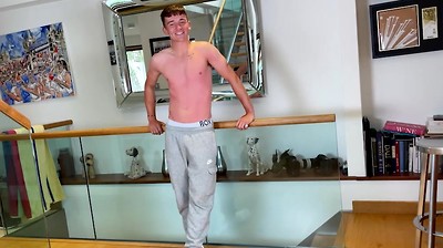 Young Straight & Lean Troy's 1st Manhandling & his Uncut Cock is Rock Solid!