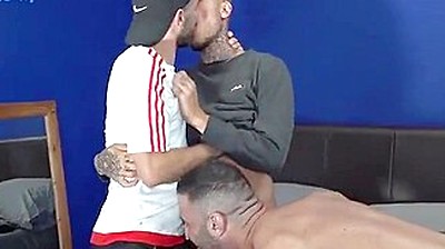 Loud Mouth Tradie Mate Leo And I Use Gagging Hole To Our Advantage