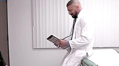 Hunk Doctor Marco Napoli Examines Young Stud Darron Bluus Holes With His Fat Dick