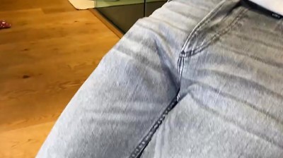 Straight Muscular Hunk Logan's 1st Spanking & His Uncut Cock gets Rock Hard & Shoots Massive!