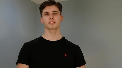 Straight Young Athletic Ryan's 1st Ever Man Wank & Shoots a Big Load of Jizz!