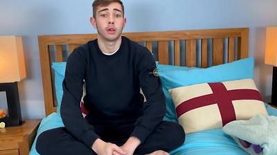 Young Straight Carter Dildos his Ass & his Big Hard Uncut Cock Shoots Cum Everywhere!