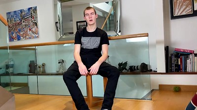 Young Handsome Pup gets Wanked by Another Man & his Uncut Cock is Rock Solid & Squirts Loads!