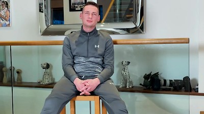 Fit Young Straight Danny Wanks his Hard Uncut Cock & Shoots a Big Load of Jizz Everywhere!