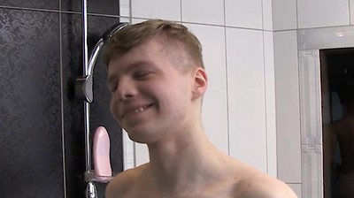 Shower twink jerk off