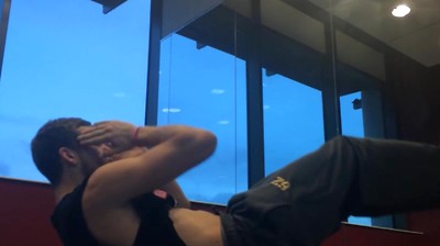Young & Horny Lad Joel has a Risky Wank at the Gym