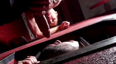 Two brutal tops make him their bitch