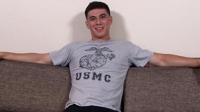 ActiveDuty Fit Army Beefcake Jerks His Cock