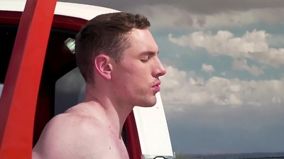 Cute College Boy Blows Hot Daddy Alex Mecum in Pickup Truck