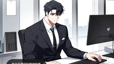 Peeking at the office of a promiscuous boss masturbating