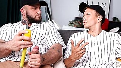 Straight Buddies Crush Stepdaddy & Ethan Chase Argue About Who Has The Biggest Dick