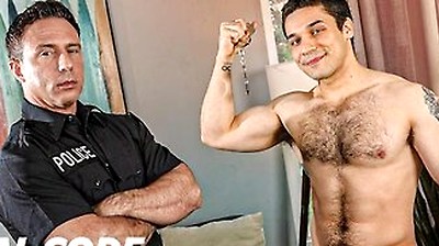 Reese Rideout In Inked Up Muscle Drilled By Big Dicked Officer Step
