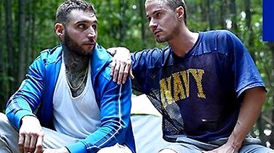 Curious Str8 Hunks Skyy Knox & Tony Dangelo Fuck In The Woods - French Subtitles